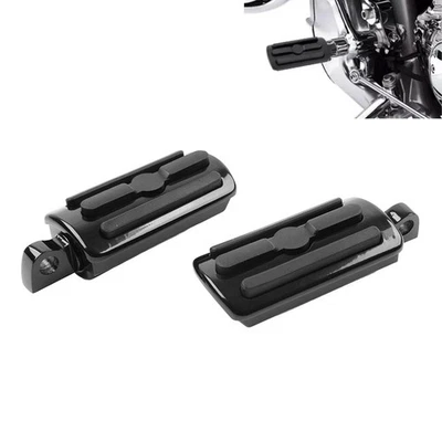 US 2x10MM Highway Foot Pegs Footrest For Harley Davidson Touring Softail Black - Imagem 1 de 4