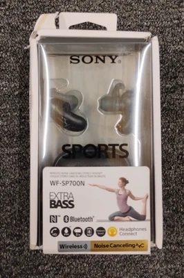 Sony WF-SP700N Wireless Noise Cancelling Stereo Headset (Black), Used, M3 - Image 1 of 3
