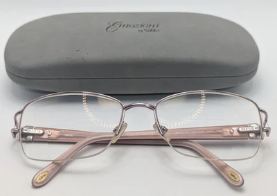 Marco de gafas Safilo Emozioni EM 4388 S8R para mujer marrón rectangular 55-17-135 Foto 1 de 4