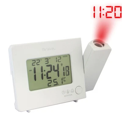 Funk-Projektionswecker Reisewecker 2 Alarme Temperaturanzeige Datum Handy laden - Bild 1 von 4