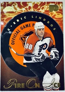 🔥 1995-96 Hoja de fuego sobre hielo 07572/10000 Eric Lindros #2 Salón de la fama 🔥 - Imagen 1 de 3