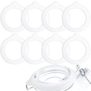 8pcs Silicone Replacement Gaskets, Silicone Sealing Ring Jar Rubber Seals for... - Picture 1 of 7