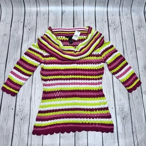 NWT Ashley Stewart Girls Cow Neck Sweater Size 10/12 - Picture 1 of 4