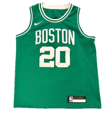 耐克 Gordon Hayward 波士顿凯尔特人队球衣 #20 青少年中号 Dri Fit 绿色二手状况完好 — 第 1/4 张图片