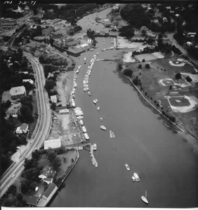 Foto aérea comercial 1972 calle Braintree Massachusetts Weymouth Fore River - Imagen 1 de 1