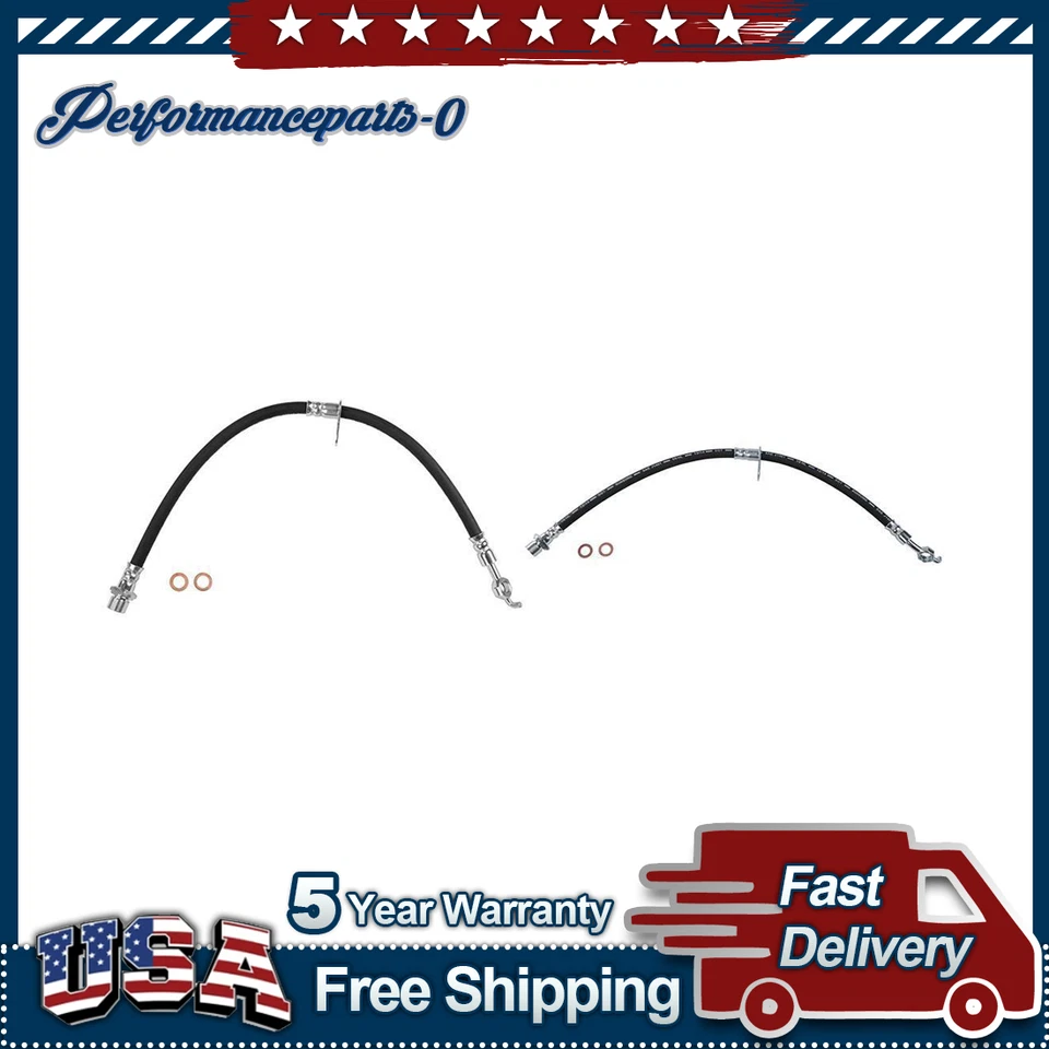 2X Manguera de línea de freno delantero Sunsong para Toyota RAV4 1996 1997 1998 1999 2000 Foto 1 de 4