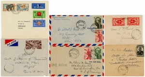 KAMERUN 6 BRIEFE LUFTPOST + FRANKATUREN + STEMPEL 1947-64 - Bild 1 von 7