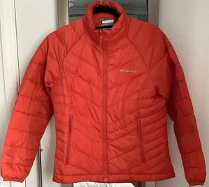 Columbia Vintage Light Puffer Jacket Full Zip, Patterned, Size Small Red - Picture 1 of 5