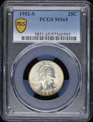 1952-S 25C Washington Quarter PCGS MS65 - Image 1 of 2