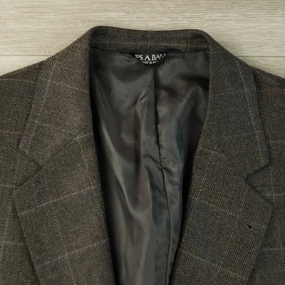 Abrigo deportivo Jos A Bank para hombre 42L (extra largo) calce clásico lana ventana 2 Btn Foto 1 de 4