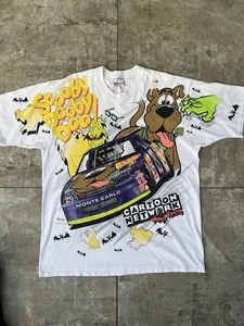 Authentic NASCAR 1996 Scooby Doo Cartoon Network Wacky Racing SZ LARGE - Picture 1 of 23