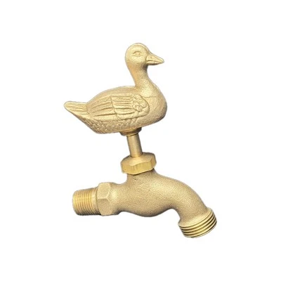 Nuevo En Caja Latón Macizo Manguera Jardín Grifo Cabezal con Mango de Pato Foto 1 de 4