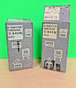 Lot of 2 - Vintage Sears Roebuck & Co. 9 Transistor Transceiver Model 6456 - Picture 1 of 19