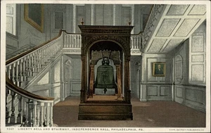 Philadelphia Pennsylvania Independence Hall Liberty Bell 9321 postal Phostint - Imagen 1 de 2