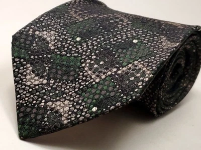 Corbata CARLO PALAZZI Vintage 100% Seda Para Hombre 56" Corta Marrón Verde Negra NUEVA Foto 1 de 4