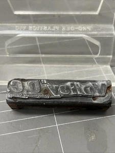 VINTAGE PRINTING BLOCK STAMP SCRAPBOOKING VOLLEY O C - Foto 1 di 3