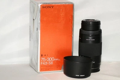 SONY 75-300mm F/4.5-5.6 SAL75300 MACRO AF ZOOM A Mount Lens Hood &Caps           - Image 1 of 4