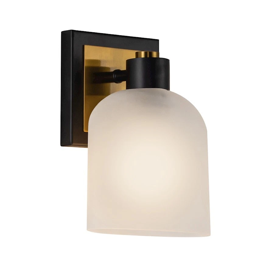 Artcraft Lyndon 1 Light Bathroom Sconce, Black/Brass/Clear - AC11691BB - Изображение 1 из 1