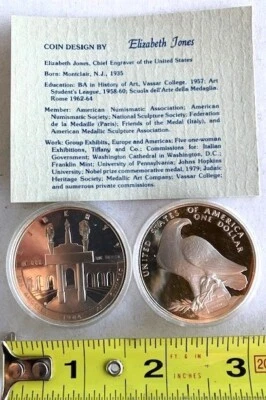 1984-S Olympic Coliseum Cameo Proof Commemorative 90% Silver Dollar - Image 1 of 4