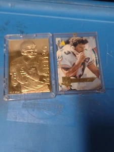 Dan Marino 95 Promint 22Kt Goldkarte und 95 Club 15 Sammelkarte in Etuis - Bild 1 von 6