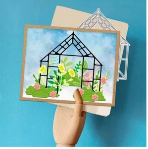 Greenhouse Flowers Garden Floral Metal Dies Standard Thin 3.75" x 3.7/8" - Picture 1 of 2