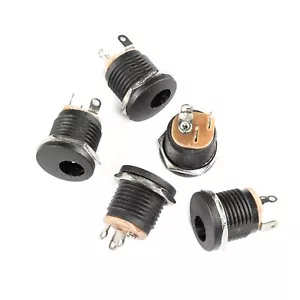 5pcs Female DC Power Supply Connector Socket Panel Mount Jack Plug 5.5mm x 2.1mm - Picture 1 of 3