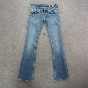 Pantalones de mezclilla Miss Me para mujer 25 azul lavado claro tiro bajo corte bota *Nota - Imagen 1 de 13