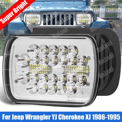Faro LED DRL DOT 5x7" 7x6" para Jeep Wrangler YJ Cherokee XJ 1986-1995 Foto 1 de 4