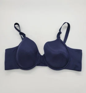 Comfort Choice Navy Blue Full Coverage Adjustable Underwire T-Shirt Bra Size 38B - Picture 1 of 7