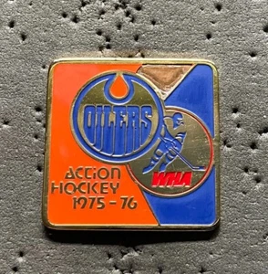Edmonton Oilers Action Hockey 1975-76 WHA Hockey Pin - Imagen 1 de 2
