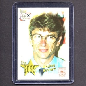 ARSENE WENGER 1999 Futera Soccer Card ARSENAL 96 Mint PSA