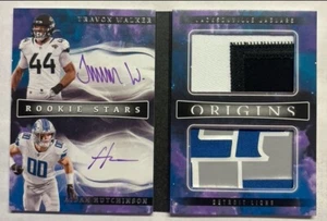 2022 Panini Origins Purple Travon Walker Aidan Hutchinson RC Dual Patch AUTO 3/5 - Picture 1 of 4