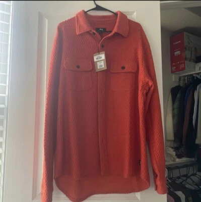 Lana texturizada Stussy CPO naranja Foto 1 de 4
