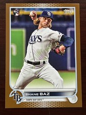2022 Topps Gold 1879/2022 #421 Shane Baz RC Tampa Bay Rays