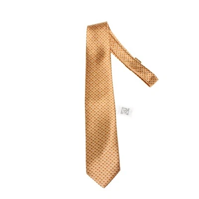 Gravata de pescoço Italo Ferretti nova com etiquetas marrom claro/escuro bolinhas 100% seda feita na Itália - Imagem 1 de 4