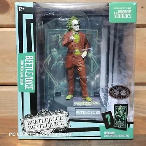 Figura Mcfarlane Toys Beetlejuice Movie Maniacs Platinum Edition GITD Posed 6" - Imagen 1 de 5
