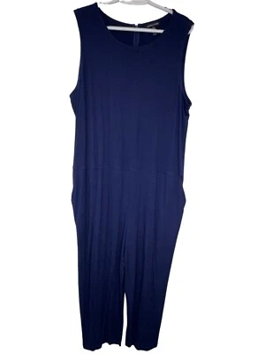 Mono Eileen Fisher para mujer viscosa elástico sin mangas talla XL azul minimalista Foto 1 de 4