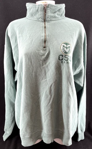 NEW Colorado State CSU Rams ComfortWash 1/4 Zip Pullover Sweatshirt Women's L Cover