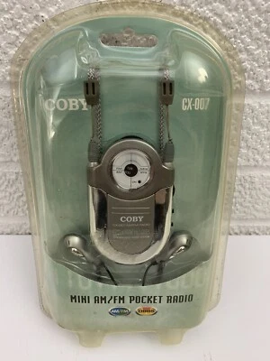 SEALED Vintage Coby CX-007 Mini  AM/FM Personal Pocket Radio Sealed! - Image 1 of 4