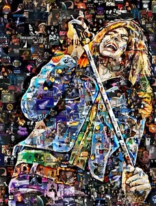 Art Poster Ian Gillan Deep Purple Print Collage Of Classic Rock Music Albums - Picture 1 of 8