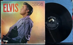 ELVIS PRESLEY 'ELVIS' S/T LP~RARE '56 MONO DG 1S/1S 1st PRESS PROMO COPY~AD-BACK - Bild 1 von 7