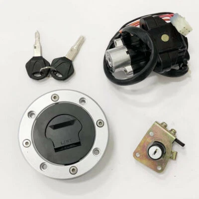 New Fits Suzuki GSXR600 750 2001-03 Ignition Switch Seat Fuel Gas Cap Lock Key — 第 1/4 张图片