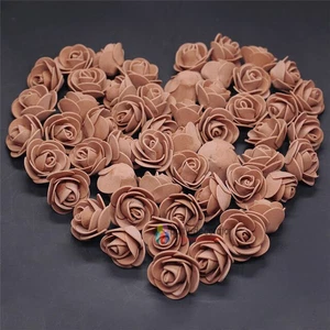500 Mini Rosas de Espuma AL POR MAYOR Cabezales Brotes Flores Pequeñas Boda Hogar Fiesta Reino Unido - Imagen 1 de 15
