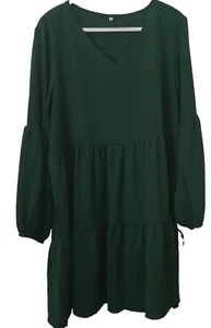 HUNTER GREEN SHIFT DRESS WOMEN SIZE XL - Picture 1 of 2