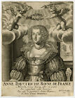 Antique Master Print-ANNE OF AUSTRIA-QUEEN OF FRANCE-De Passe II-ca. 1625