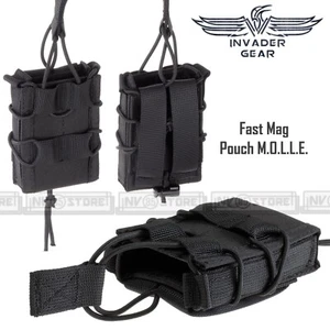 Porta Caricatore Singolo Fucile Fast Mag 5.56 INVADER GEAR Sistema MOLLE Nero BK - Imagen 1 de 1