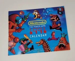 1991 Nintendo Power "The Power Game" Collectible Vintage Calendar No Writing - Picture 1 of 24