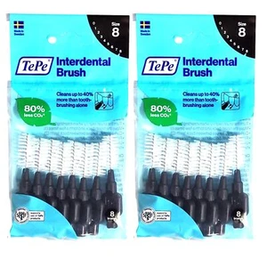 2x TePe Original Interdentalbürsten -1,5mm schwarz - 2x 8 Zahnzwischenraumbürste - Bild 1 von 5