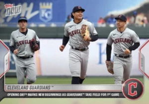 2022 TOPPS NOW CARD CLEVELAND GUARDIANS #4 NEW BEGINNING TAKE FIELD 1st GAME - Picture 1 of 1