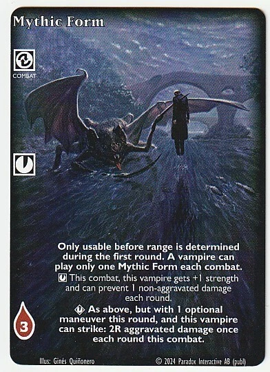 Mythic Form x1 Full Art Spanish Championship Promo VTES Jyhad - Image 1 of 1